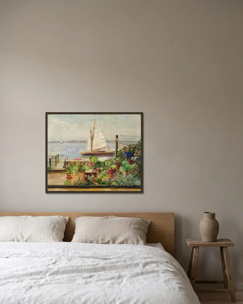 Utan titel (Vid Steinhuder Meer) av Kurt Schwitters inramad på en vägg