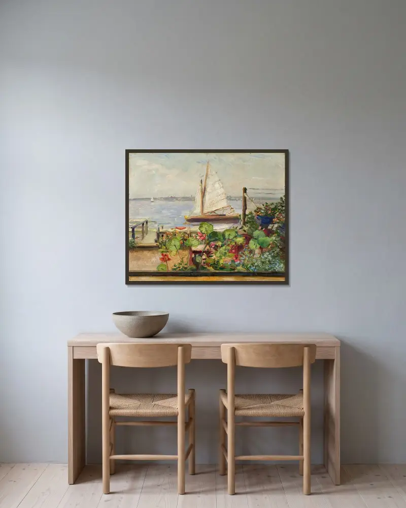 Utan titel (Vid Steinhuder Meer) av Kurt Schwitters inramad på en vägg