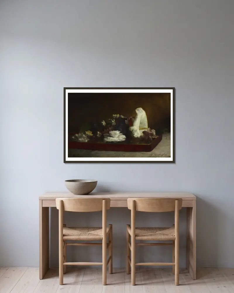 Calla Lily von John La Farge gerahmt an einer Wand