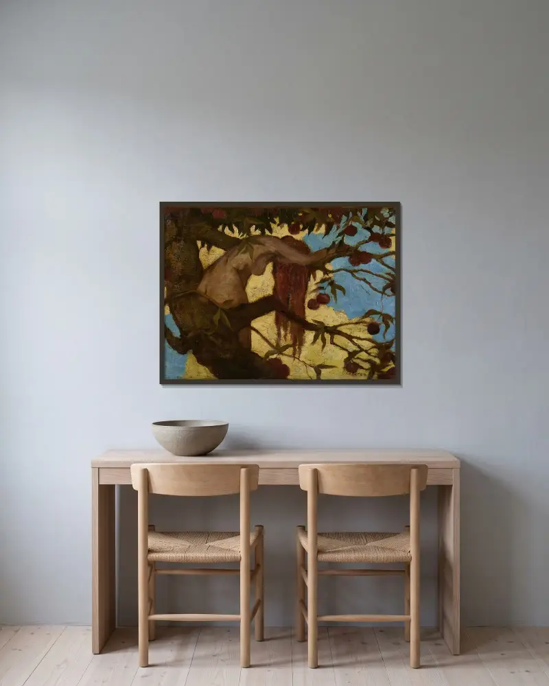 Eva av John La Farge inramad på en vägg