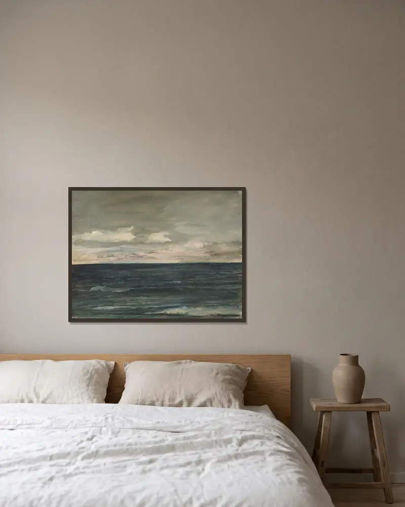 Studie an der Küste von New Jersey von John La Farge gerahmt an einer Wand