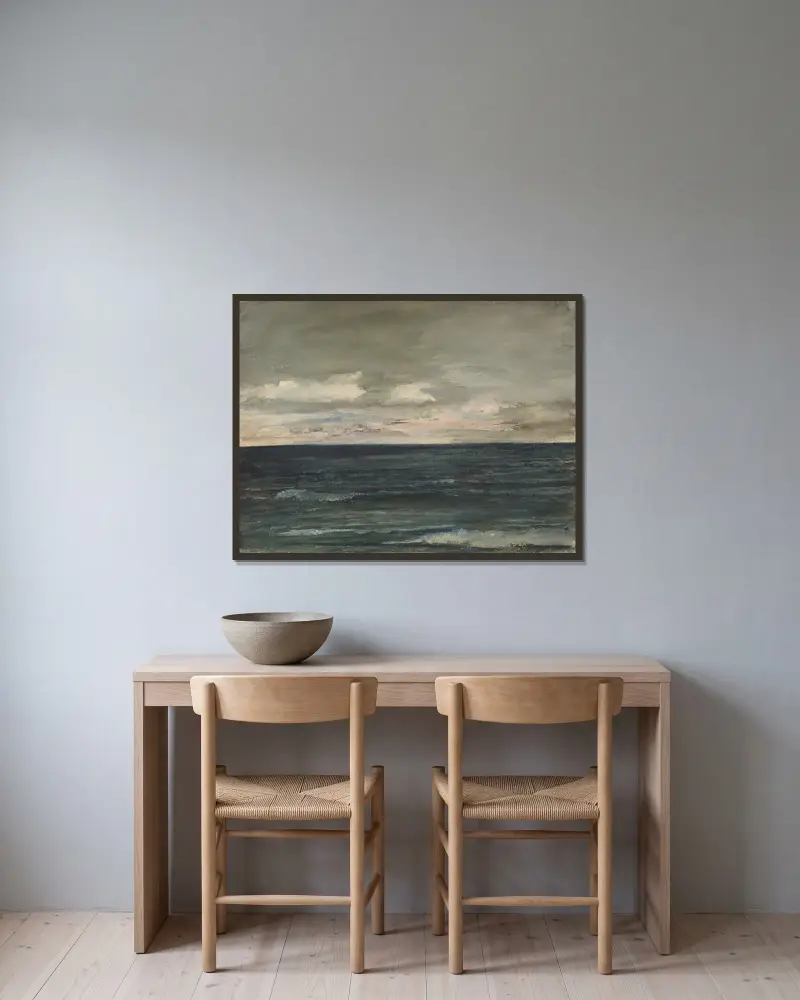 Studie an der Küste von New Jersey von John La Farge gerahmt an einer Wand