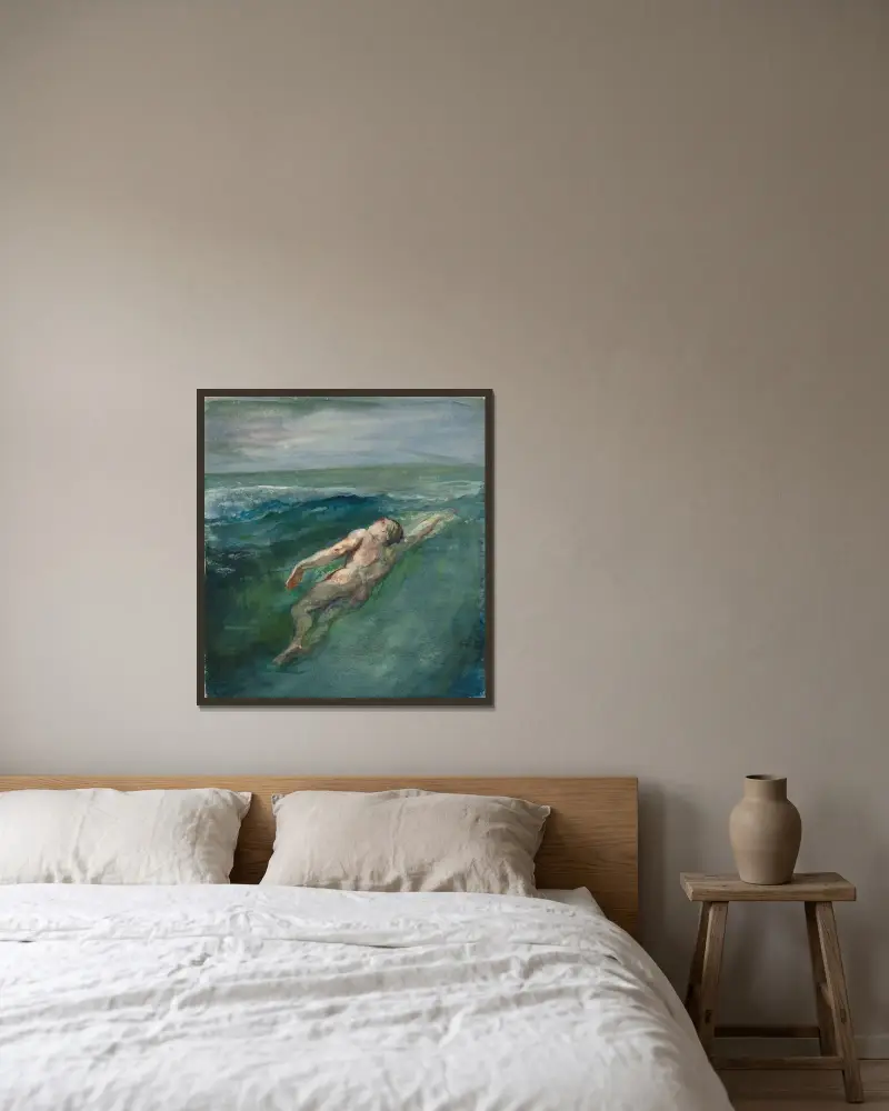 Simmaren av John La Farge inramad på en vägg