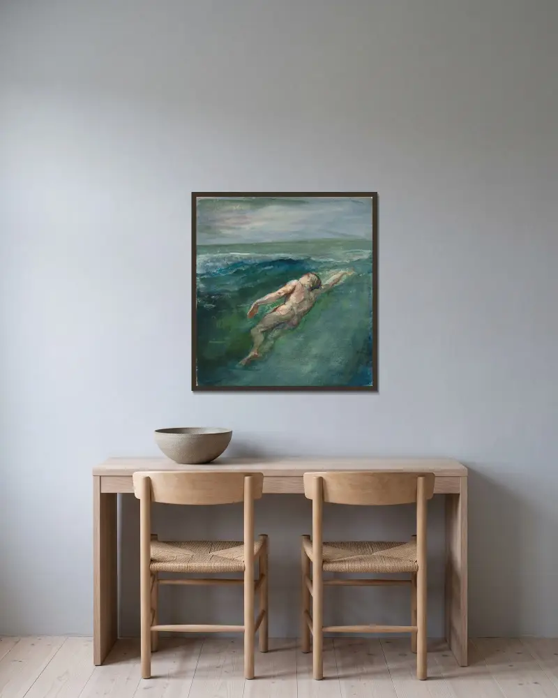 Simmaren av John La Farge inramad på en vägg