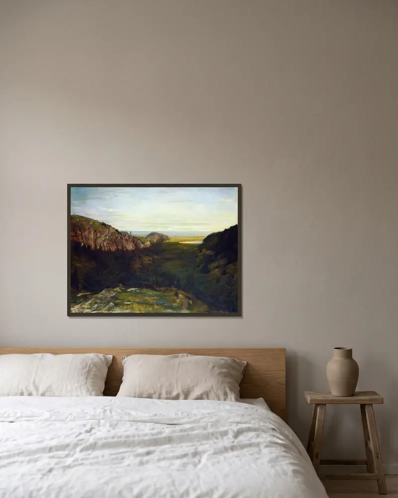 The Last Valley – Paradise Rocks av John La Farge inramad på en vägg
