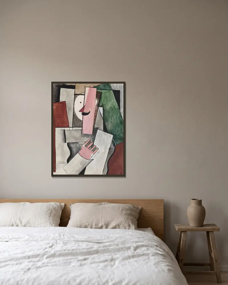 Żołnierz z wąsem, Roger de La Fresnaye w ramie na ścianie