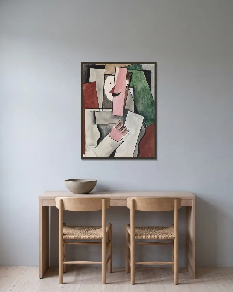 Żołnierz z wąsem, Roger de La Fresnaye w ramie na ścianie