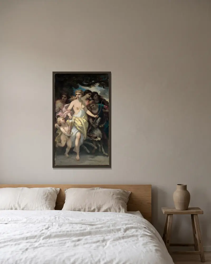 Diana von Narcisse-Virgile Diaz de La Peña gerahmt an einer Wand
