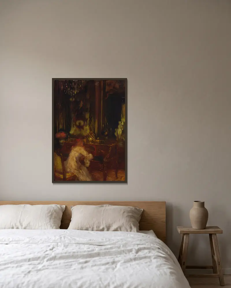 Der Brief von Gaston La Touche gerahmt an einer Wand