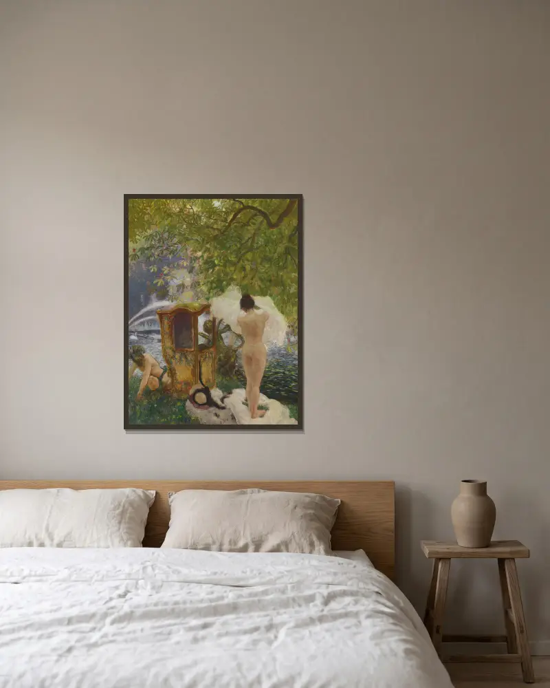 Koupel (Cudná Zuzana), Gaston La Touche v rámu na stěně