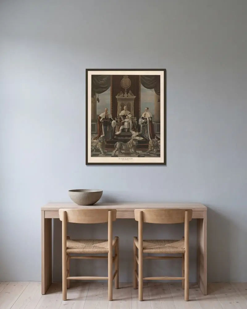 The Four Generations av Laurits Tuxen inramad på en vägg