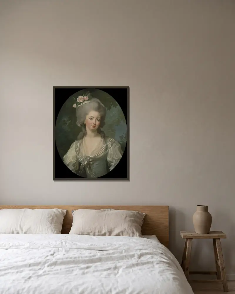 Ernestine-Frédérique, Princesse de Croy av Elisabeth Louise Vigée Le Brun inramad på en vägg