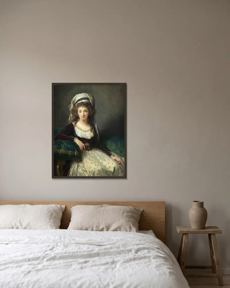Madame d’Aguesseau de Fresnes av Elisabeth Louise Vigée Le Brun inramad på en vägg