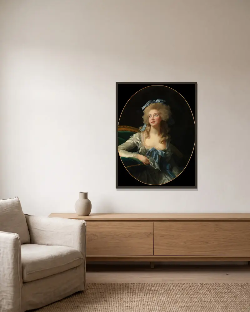 Madame Grand (Noël Catherine Vorlée, 1761–1835) von Elisabeth Louise Vigée Le Brun gerahmt an einer Wand