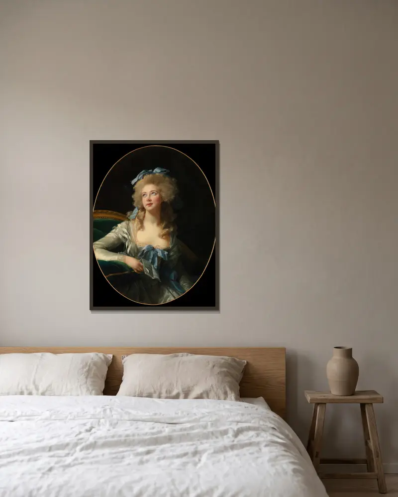Madame Grand (Noël Catherine Vorlée, 1761–1835) von Elisabeth Louise Vigée Le Brun gerahmt an einer Wand