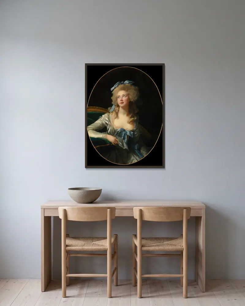 Madame Grand (Noël Catherine Vorlée, 1761–1835) von Elisabeth Louise Vigée Le Brun gerahmt an einer Wand