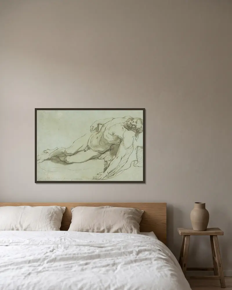 Mrtvý Kristus, Charles Le Brun v rámu na stěně