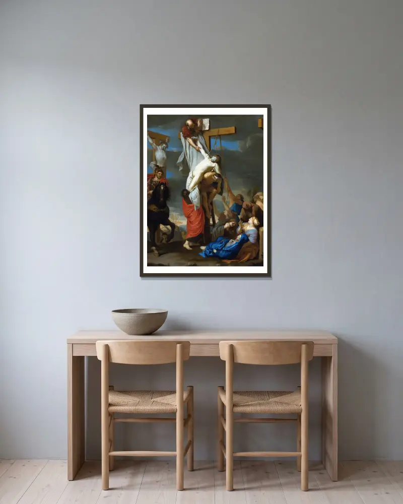 Snímání z kříže, Charles Le Brun v rámu na stěně
