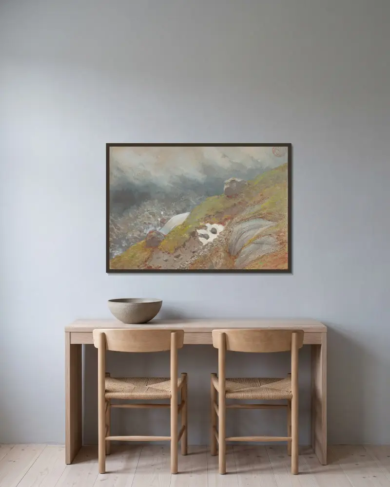 Blick über Handeck, Schweiz von Eugène-Emmanuel Viollet-le-Duc gerahmt an einer Wand