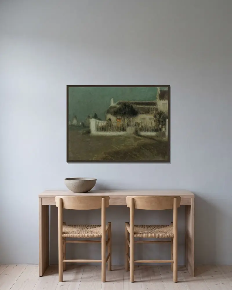 Månsken av Henri Le Sidaner inramad på en vägg