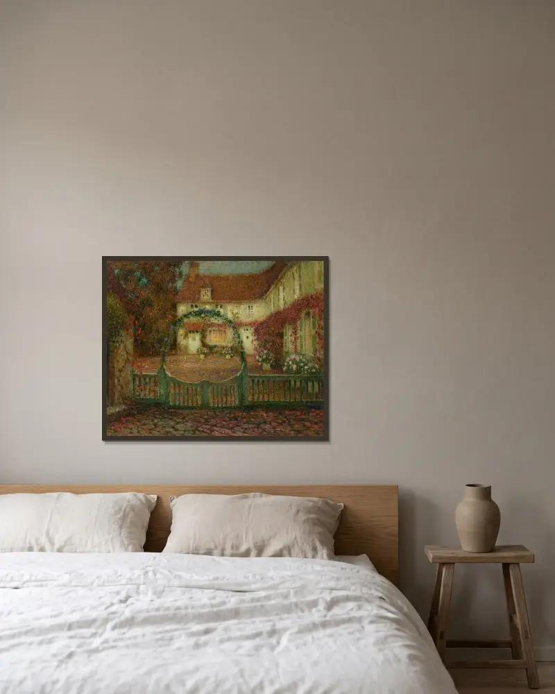 La Maison av Henri Le Sidaner inramad på en vägg