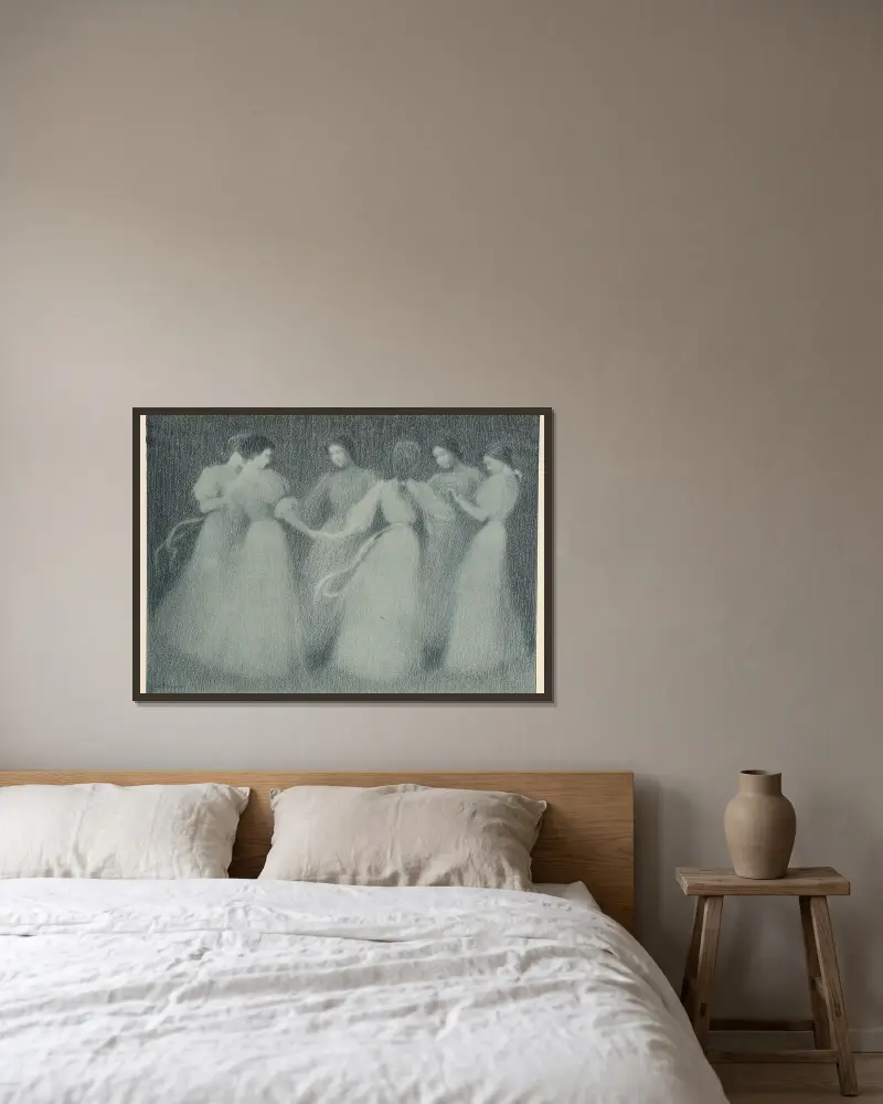 La Ronde von Henri Le Sidaner gerahmt an einer Wand