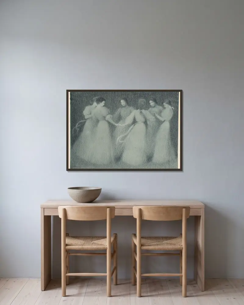 La Ronde von Henri Le Sidaner gerahmt an einer Wand