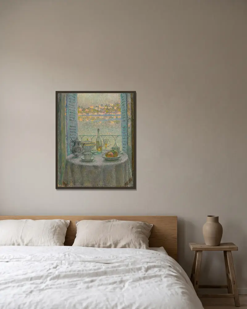 La table ronde von Henri Le Sidaner gerahmt an einer Wand