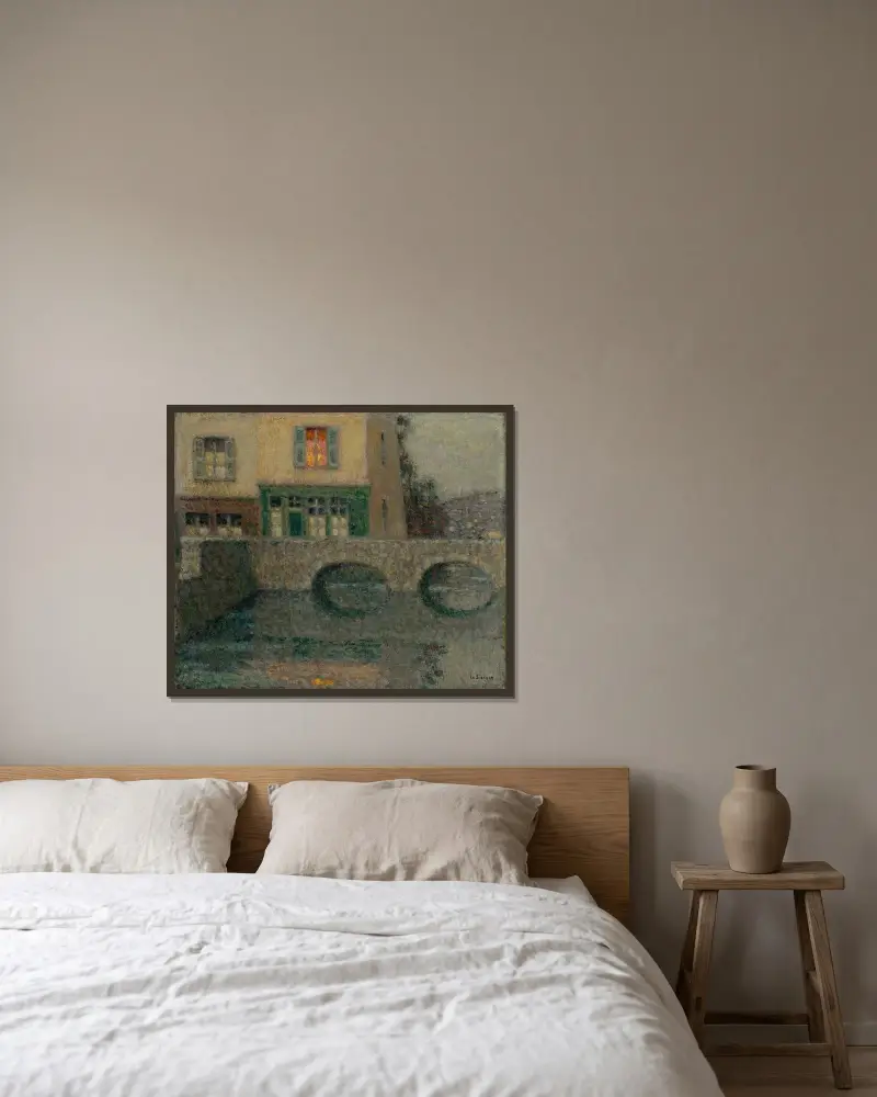 Bron av Henri Le Sidaner inramad på en vägg
