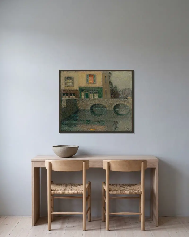 Bron av Henri Le Sidaner inramad på en vägg