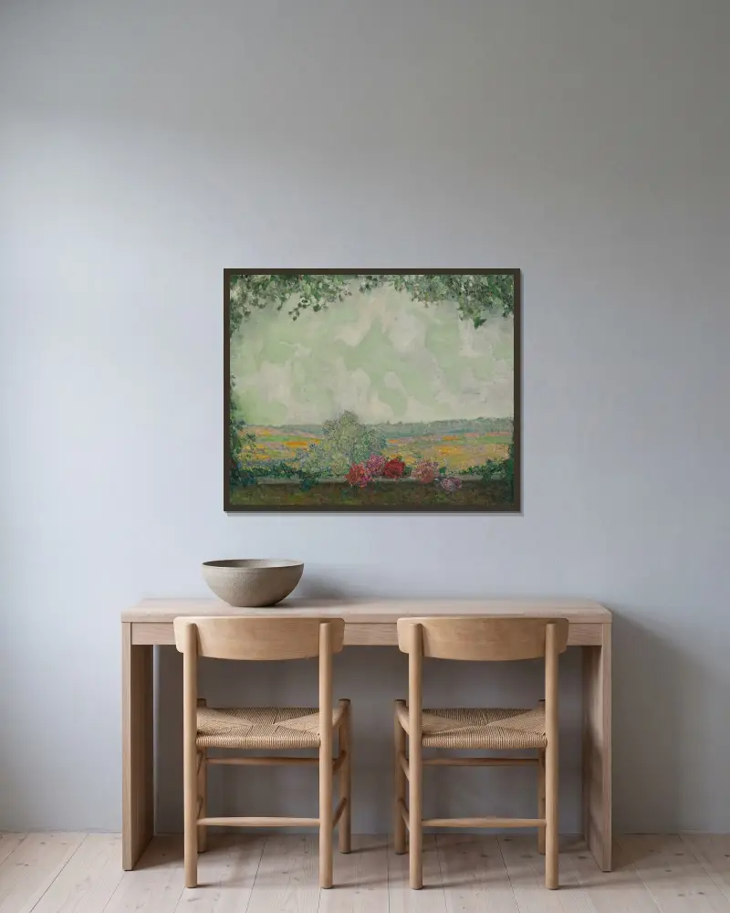 Utsikt från terrassen av Henri Le Sidaner inramad på en vägg
