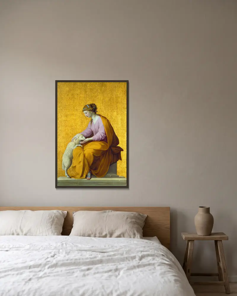 Mírnost, Eustache Le Sueur v rámu na stěně