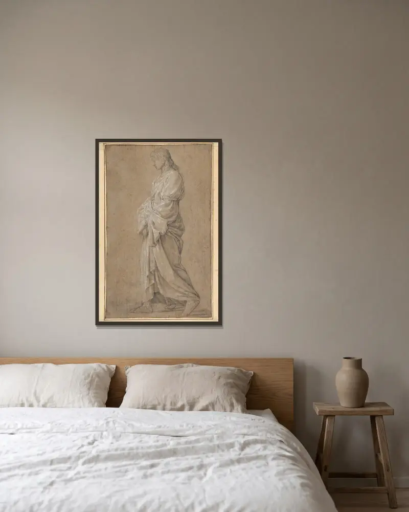 Studie pro svatého Gervasia, Eustache Le Sueur v rámu na stěně