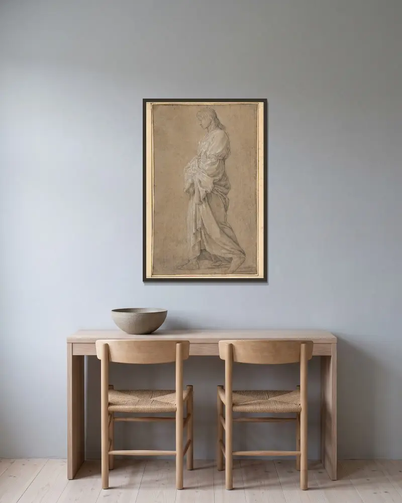 Studie pro svatého Gervasia, Eustache Le Sueur v rámu na stěně