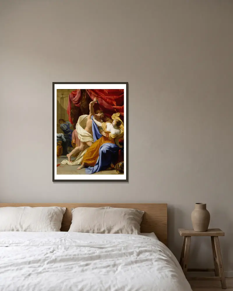 The Rape of Tamar (probably ca. 1640) av Eustache Le Sueur inramad på en vägg