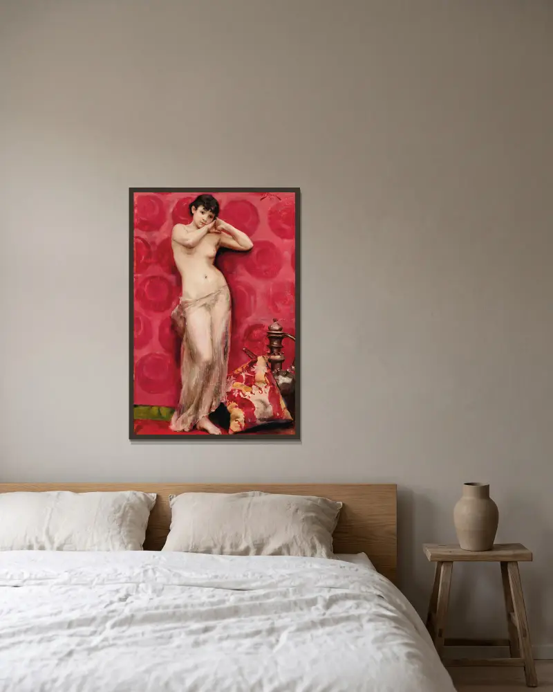 Die Sklavin von Julius Leblanc Stewart gerahmt an einer Wand