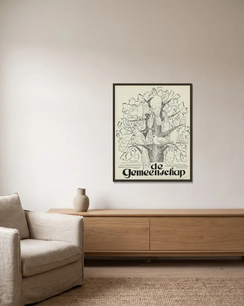 De Gemeenschap av Leo Gestel inramad på en vägg