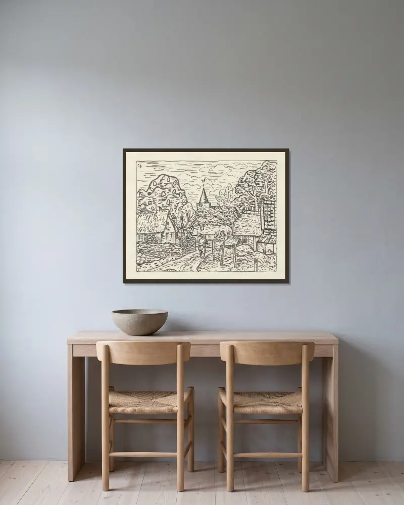 Bystvy av Leo Gestel inramad på en vägg