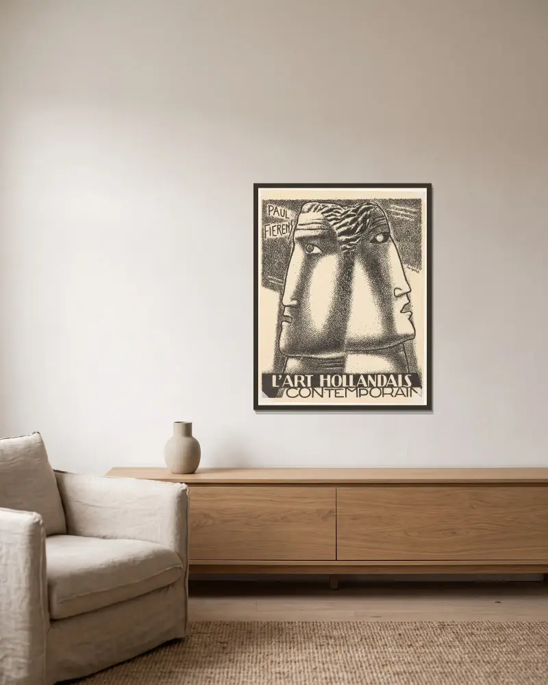 L’Art Hollandais contemporain von Leo Gestel gerahmt an einer Wand