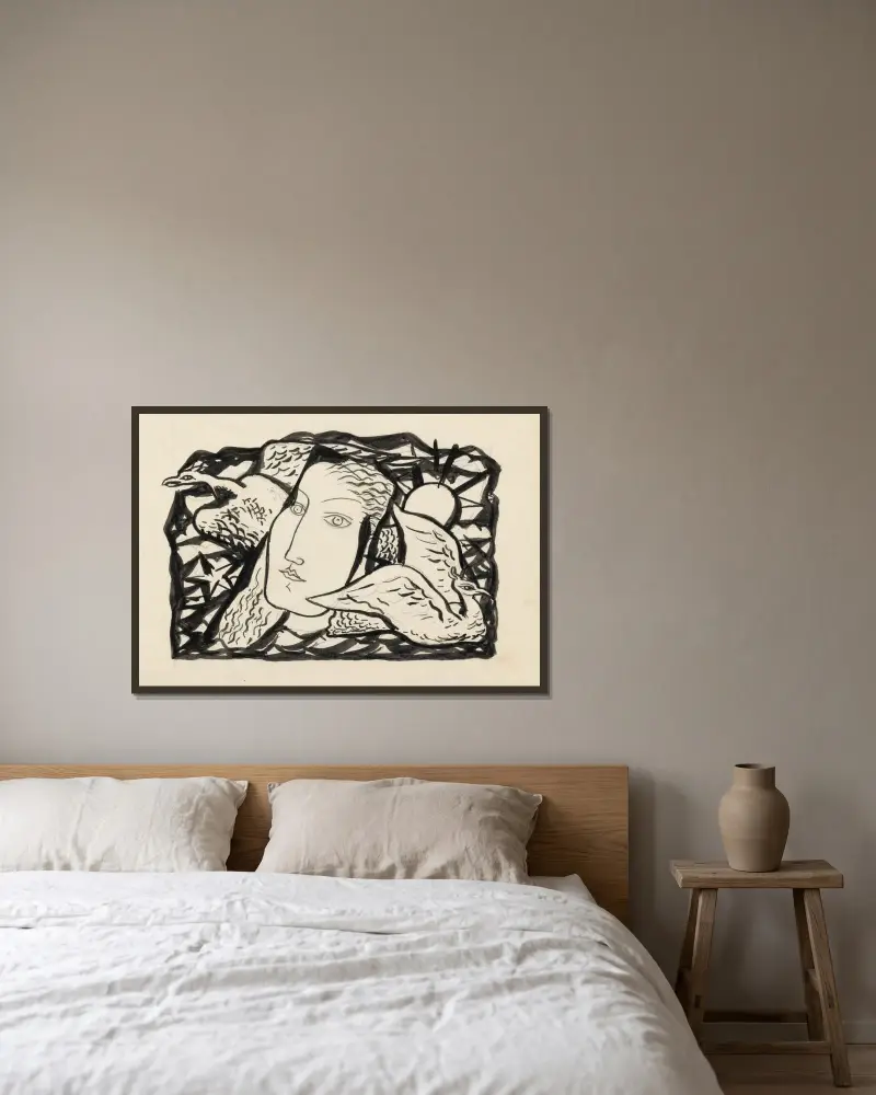 Venus av Leo Gestel inramad på en vägg
