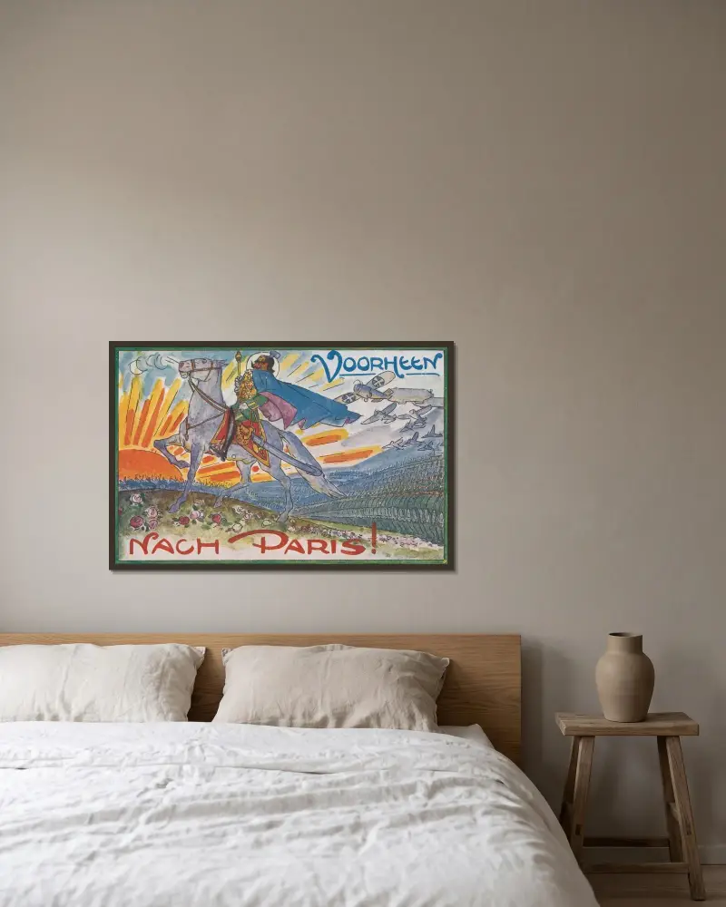 Tidigare, till Paris! av Leo Gestel inramad på en vägg