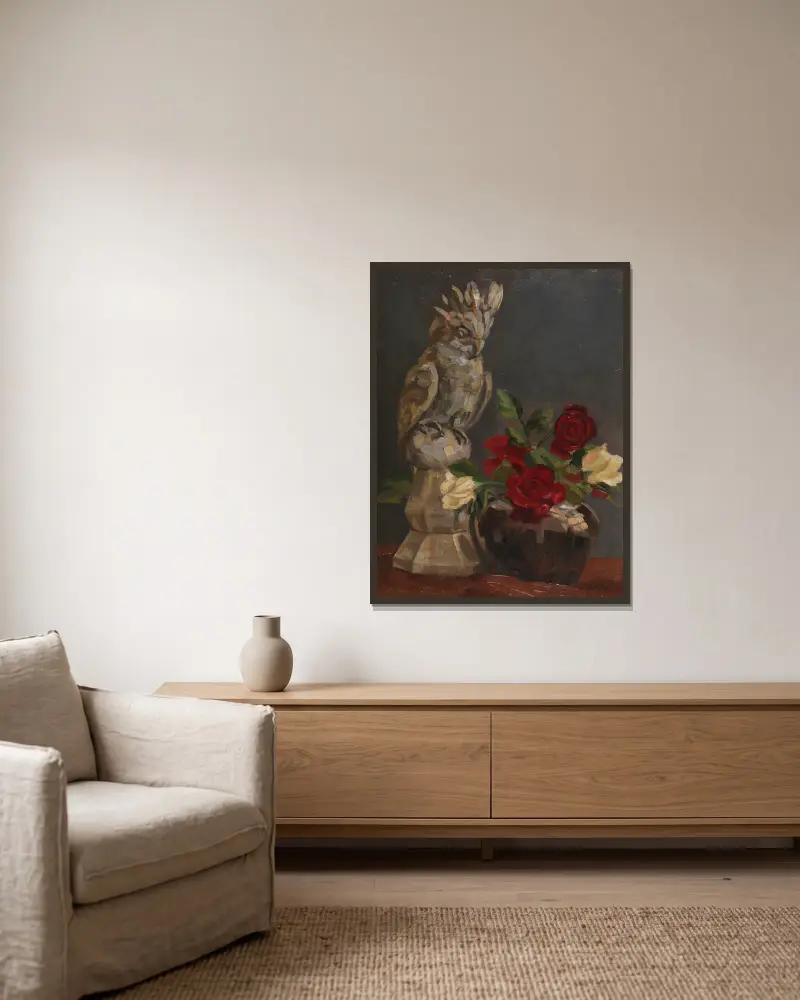 Kakadu, Leo Putz v rámu na stěně