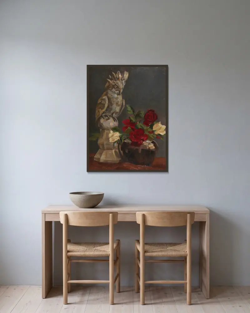 Kakadu, Leo Putz v rámu na stěně