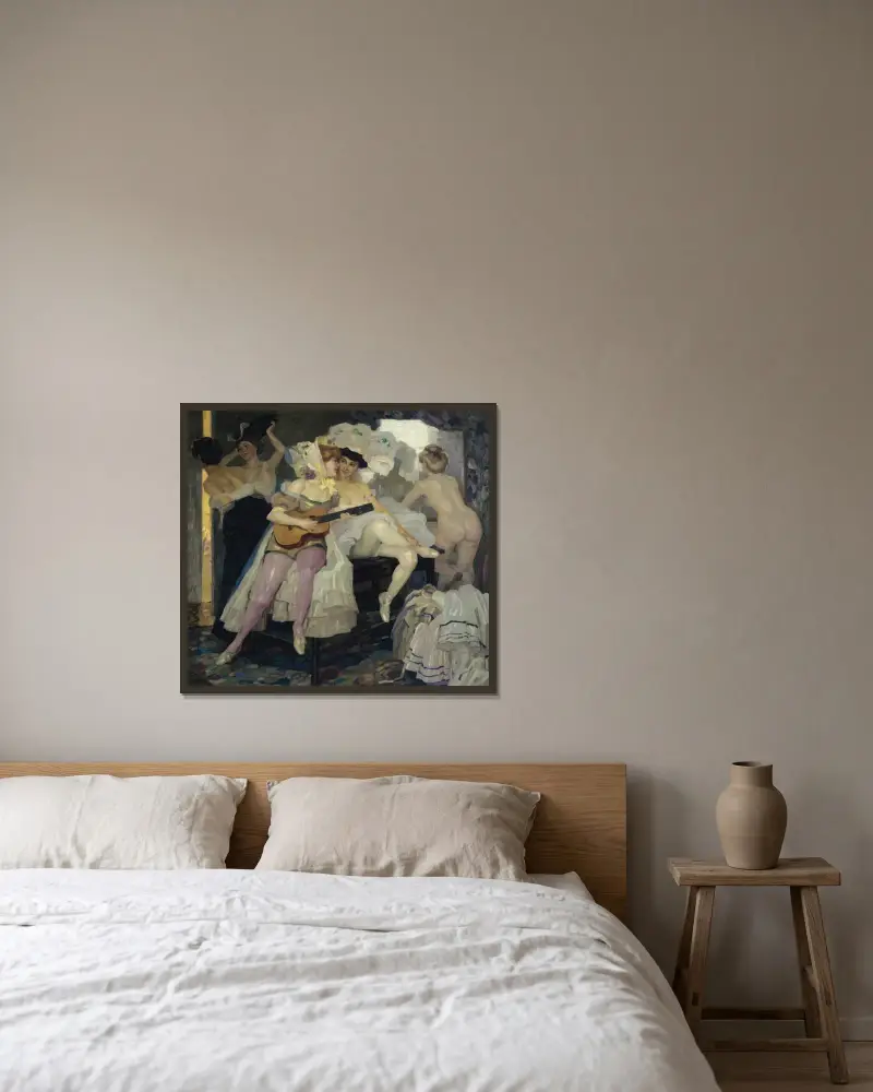 Bakom kulisserna av Leo Putz inramad på en vägg