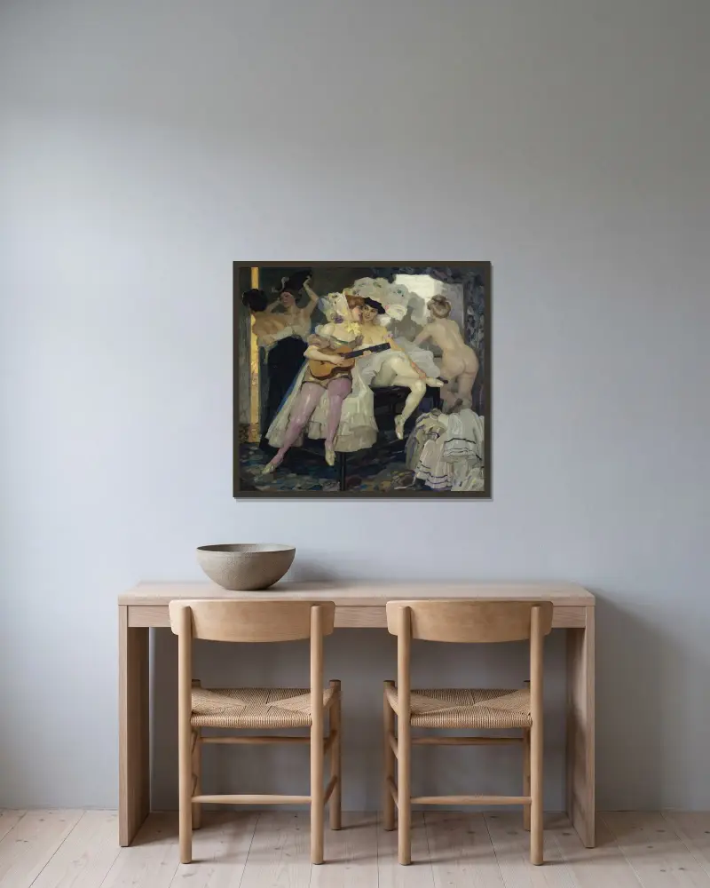 Bakom kulisserna av Leo Putz inramad på en vägg