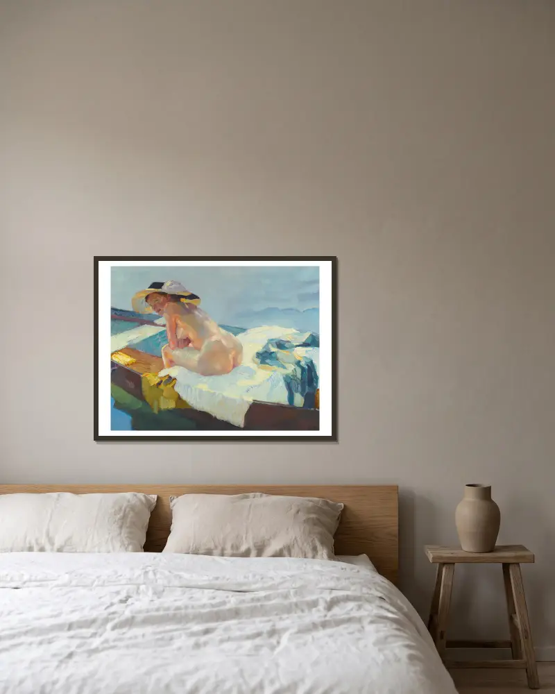 Na loďce, Leo Putz v rámu na stěně