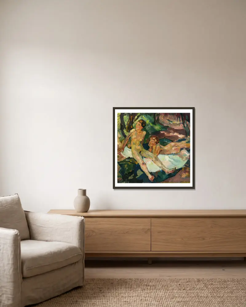 Ve stínu, Leo Putz v rámu na stěně