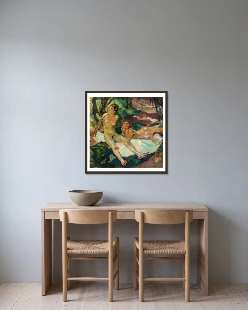 Ve stínu, Leo Putz v rámu na stěně