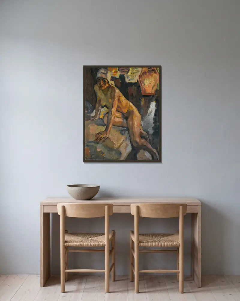 I seraljen av Leo Putz inramad på en vägg