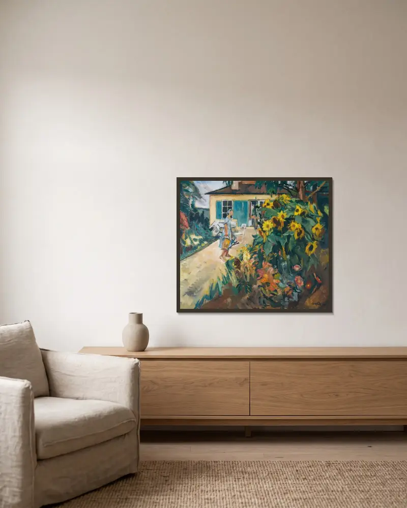 Mein Garten (My Garden) von Leo Putz gerahmt an einer Wand
